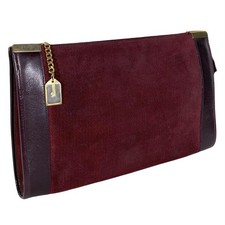 Sac À Main Pochette Chic Cuir Velours Vintage Charles Jourdan Paris