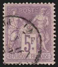 n°95, Sage 5fr violet sur