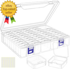 Bead Organizer Box 46 Pcs Small Bead Organizers and Storage Plastic Cases