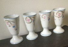 4 ANCIENS MAZAGRANS BRÛLOTS XIXE PORCELAINE DE PARIS ÉPAISSE CAFÉ BISTROT