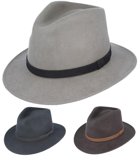 Chapeau fedora laine 100 - fedora, 100%