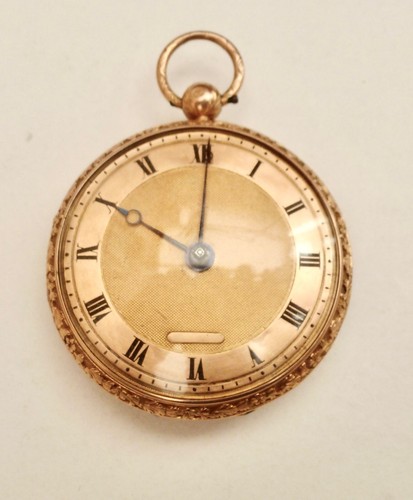 Montre 18k gousset coq - or,