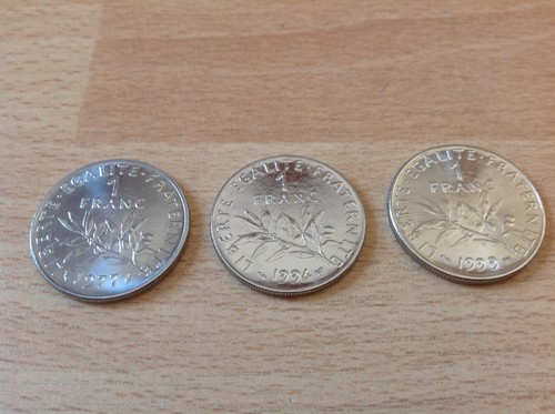 Pièces franc semeuse - 3, de