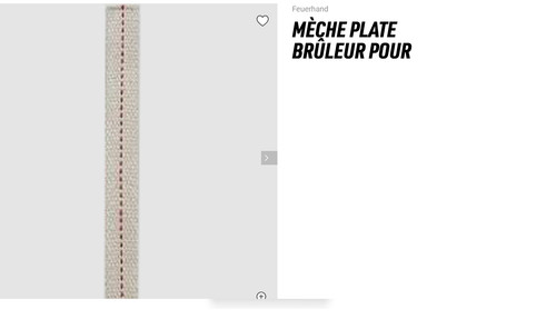 Meche plate pour bruleur - meche,