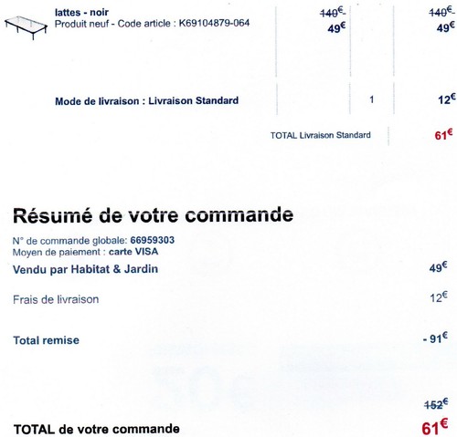 Sommier latte cadre - sommier, à