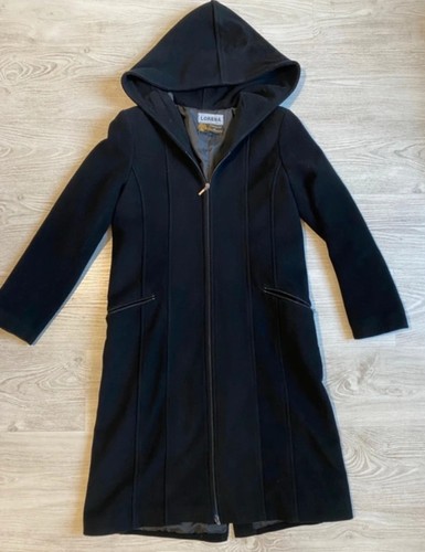 Manteau long noir cachemire - manteau,