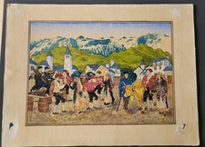 Aquarelle Pays Basque vallée d'Ossau Jean Lassansaa