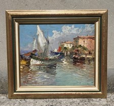TABLEAU HUILE SUR PANNEAU - SALOMON LE TROPEZIEN - SAINT TROPEZ