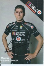  TDF-CYCLISME CP  AUTOGRAPHE "LE MONTAGNER  MAXIME " team VERANDA RIDEAU  .