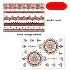 tatouage henné oriental tatouage temporaire effet henné garantie 2 cartes