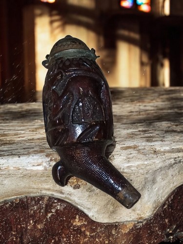 Pipe ancienne sculptée - , bois