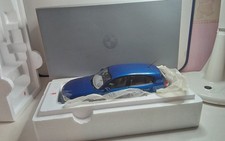 KYOSHO 1/18 BMW SERIES 1 BLEU METAL TRES BON ETAT BOITE CONCESSION to