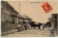 VILLE SUR TOURBE - L' Argonne - Marne - CPA 51 - attelage dans la grande rue