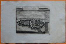 VAN DER AA Gravure originale c1725 PLAN DE NANCY Lorraine Meurthe Portes