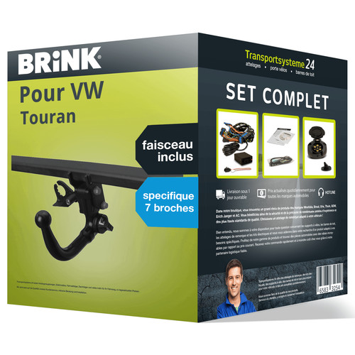 Attelage amovible brink - amovible, pour