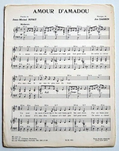Partition vintage sheet - , music