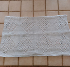 Housse de coussin vintage dentelle au crochet fil de fin coton