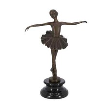 Statue En Bronze Ballerine Danse Classique Avec Base En Marbre Idée Cadeau