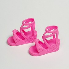 Ancien Accessoire Barbie Chaussure Haut Talon Rose PlateForme RARE Vintage Exe