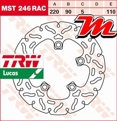 Disque frein arrière trw - disque,