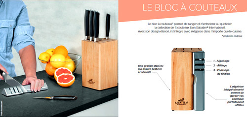 Bloc couteaux avec aiguiseur - couteaux,