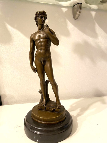 Statue bronze david - statue, en