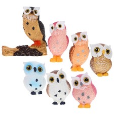 7 Pcs Statue De Chouette Hibou