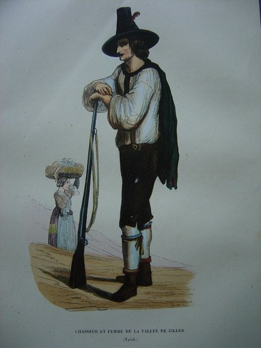 Gravure homme vallée - gravure, de