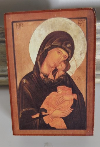 Icône vierge et - de,