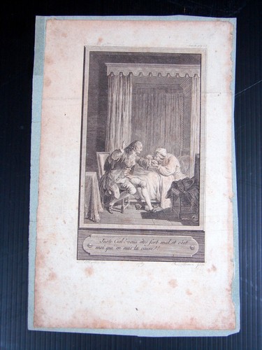 Gravure cuivre xviii scene - cuivre,