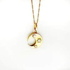 Antique 18k Gold and fine pearls pendant