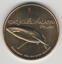 A 2013 TOKEN MEDAILLE MONNAIE DE PARIS -- 75 016 N°11 AQUARIUM PARIS REQUIN 
