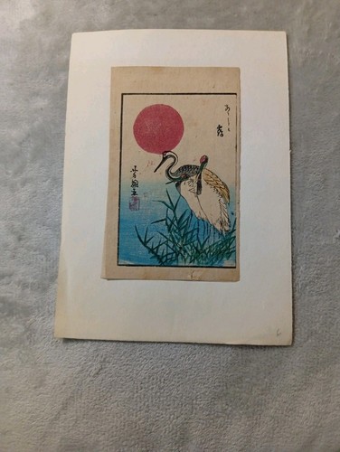 Estampe japon oiseau grue - japon,