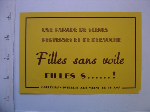 Affichette cinema porno - affichette,
