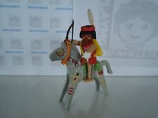 PLAYMOBIL vintage western indiens chasseur à cheval du set 3731 de 1988 / 3733