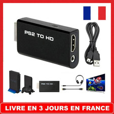 Adaptateur Convertisseur PlayStation 2 PS2 vers HDMI Câble HD RCA AV Audio Vidéo