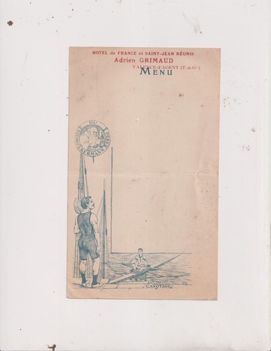 Vers 1920 menu père - vers,