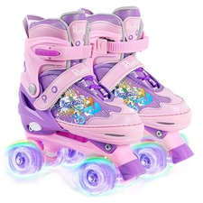 Patins à roulettes réglables pour Tout-Petits de 4 Tailles pour Filles et Fem...