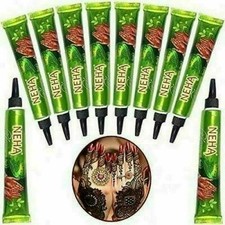 Neha Herbal Instant Dark Red Henna Mehendi Paste Tubes Pack de 10 pièces