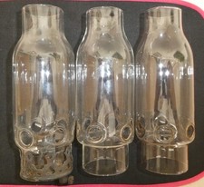 Lot de 3 verres de lampe à gaz 1920’s