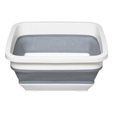 Bassine Carrée "Rétractable" 8L Blanc & Gris