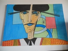 tableau sur toile, peinture gouache