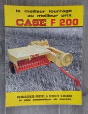prospectus dépliant  publicitaire ramasseuse presse  CASE  F 200