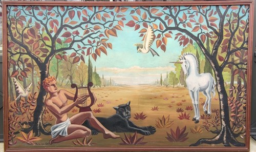 Ancienne très grande peinture - ancienne,