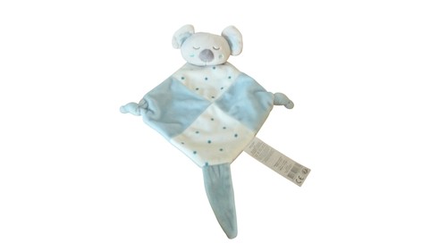 Doudou koala plat - bleu,