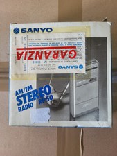 Vintage Sanyo Portable AM/FM Radio RP-50 Walkman With Belt Clip Rare 