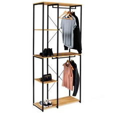 Dressing double penderie étagères L. 90 cm DETROIT design industriel