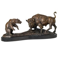 Statuette bison ours et de