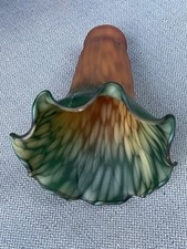 Abat jour verre déco marbré orange et vert Lampe Lustre