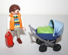 PLAYMOBIL 4166 FEMME MAMAN AVEC BEBE LANDAU NOEL AU PARC CALENDRIER AVENT
